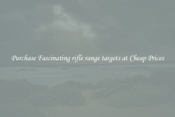 Purchase Fascinating rifle range targets at Cheap Prices