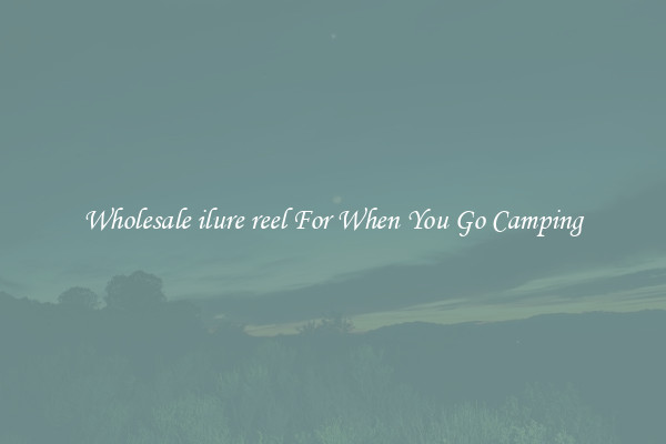 Wholesale ilure reel For When You Go Camping