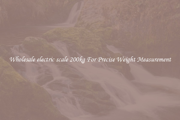 Wholesale electric scale 200kg For Precise Weight Measurement