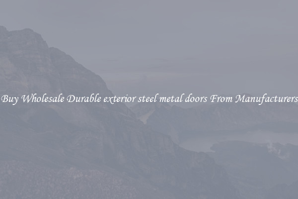 Buy Wholesale Durable exterior steel metal doors From Manufacturers
