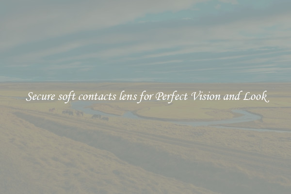 Secure soft contacts lens for Perfect Vision and Look