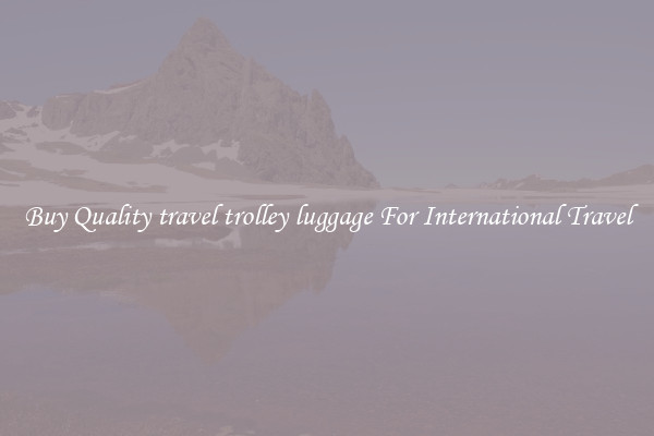 Buy Quality travel trolley luggage For International Travel