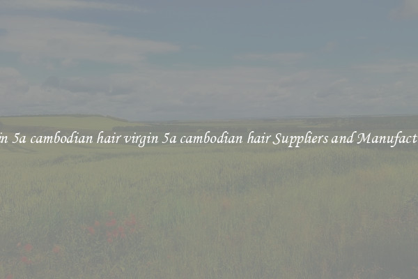 virgin 5a cambodian hair virgin 5a cambodian hair Suppliers and Manufacturers