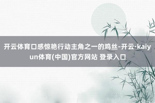 开云体育口感惊艳行动主角之一的鸡丝-开云·kaiyun体育(中国)官方网站 登录入口